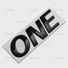 3D Metal Car Sticker Class ONE Letter Emblem Badge Side Fender Rear Trunk Head Window Decal Motorcycle Accessories Decoration