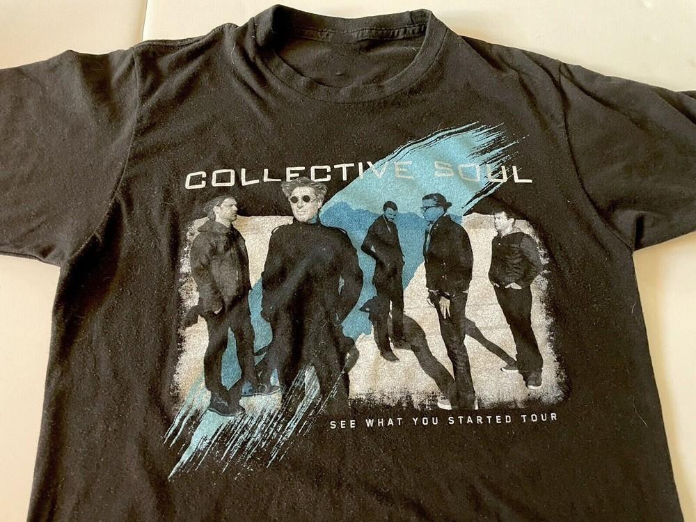Новая COLLECTIVE SOUL SEE WHAT YOU STARTED 2015 Хлопковая Унисекс S-5XL Рубашка CG2415 Унисекс Футболка S