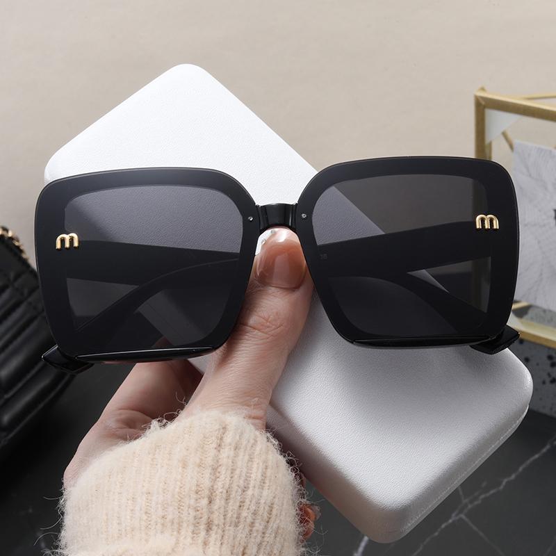 Protective Glasses New Large Square Sunglasses Women Fashion Minimalist Design Eyeglasses Outdoor Anti UV Sun Glasses  Female