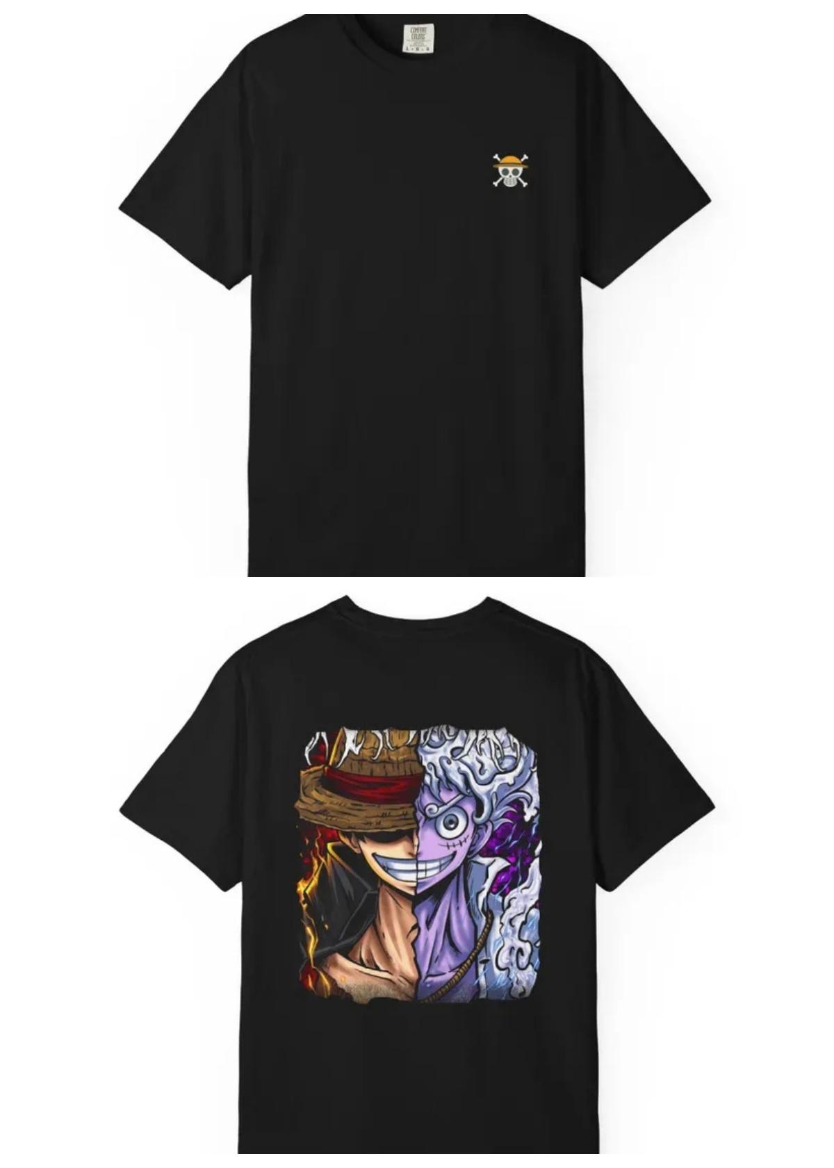 

2026 New Fashion One Piece Men s and Women s T-shirt Short Sleeves Shanks Japanese Anime Niche Parent-child Oversized Clothes... S разноцветный