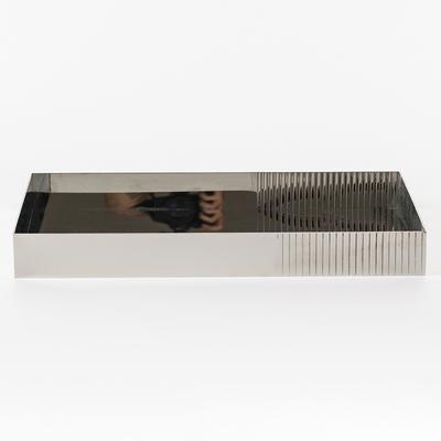 Minimalistische Moderne Ornamente Modellraum Verkaufsbüro Rechteckige Metallschale Wohnzimmer Schlafzimmer Aufbewahrungsschale Weiche Dekorationen