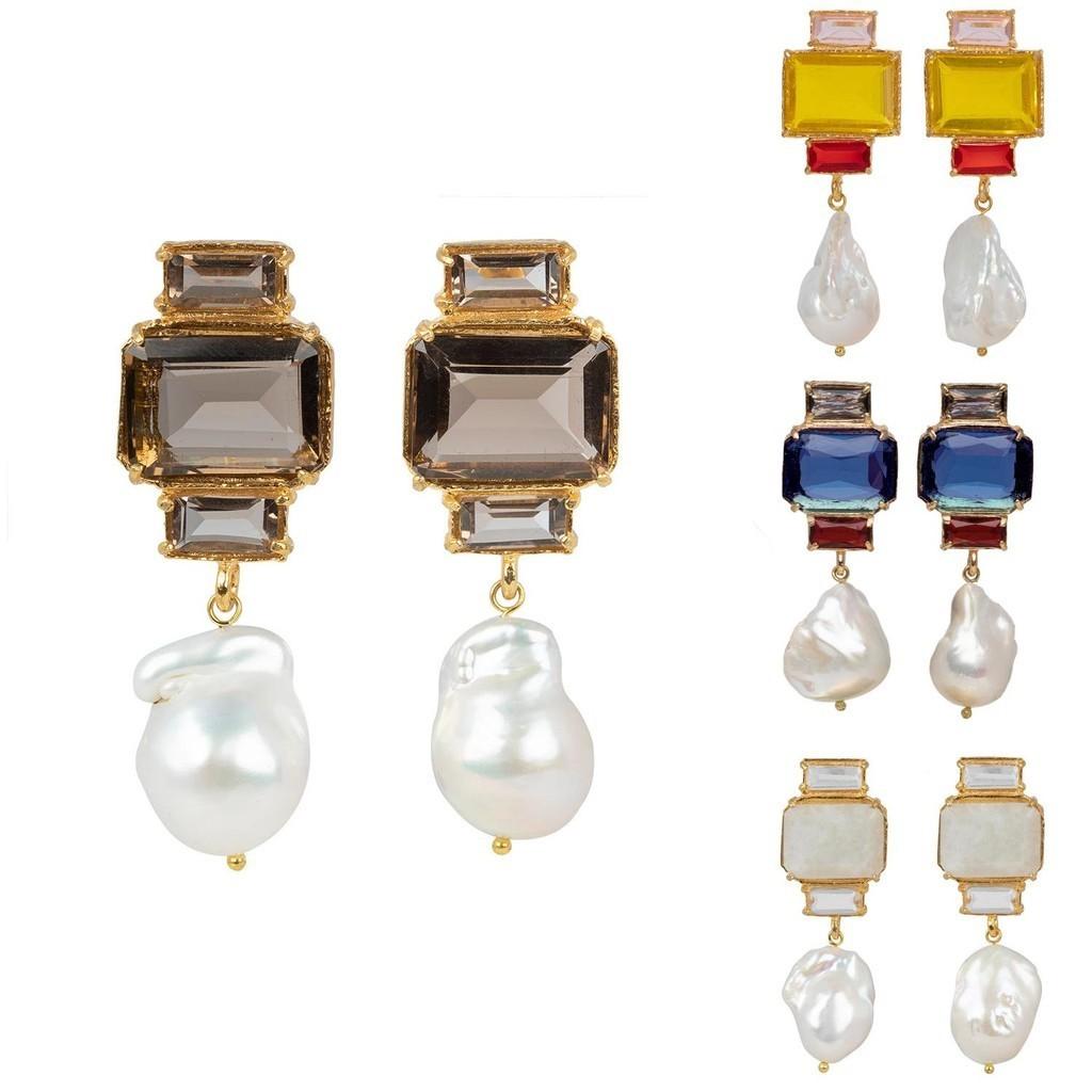 Trendy Fashion European Square Geometric Alloy Earrings Chic Simple Design