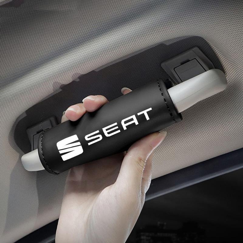kncr9 Car Roof Armrest Pull Protection Cover Gloves Door Handle Non-Slip Cover For Seat FR Leon Ibiza Altea Exe 5f Mk2 Mk3 Accessories