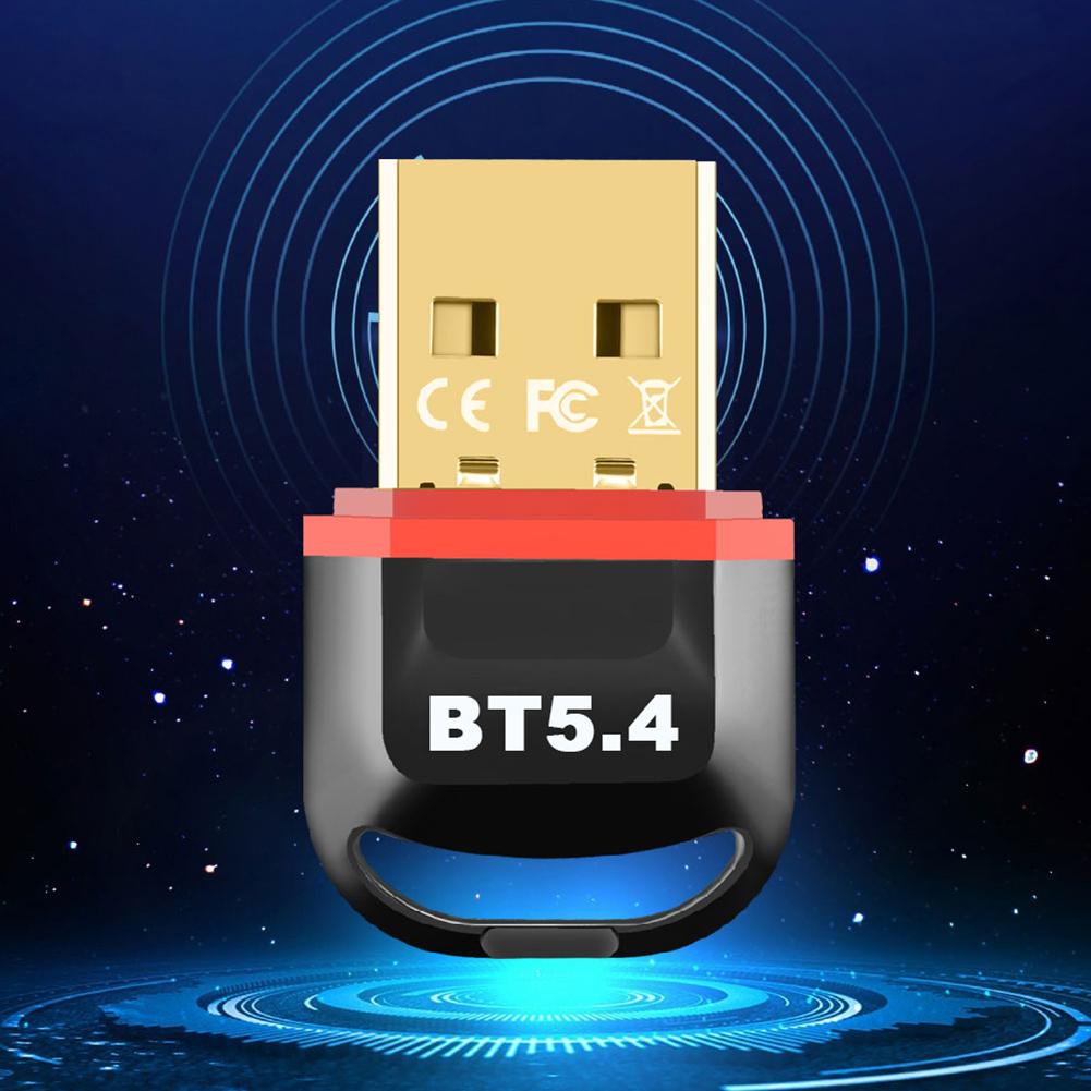 USB BT 5.4 Dongle Adapter BT Adapter Supports Windows 11/10/8.1 BT 5.4 Dongle Receiver for PC Speaker Wireless Mouse Keyboard