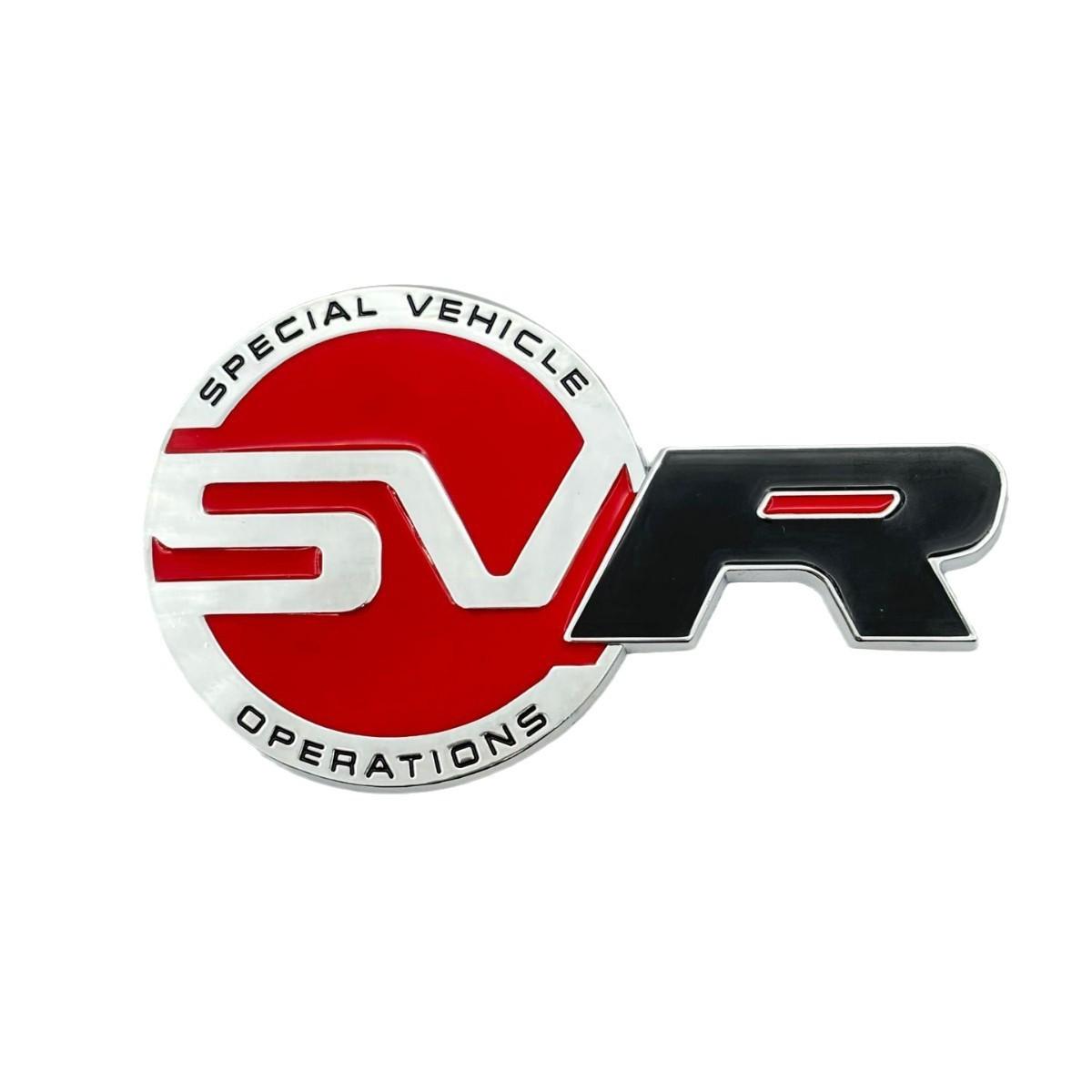 

Land Rover Range Rover SV Hood & Tail Badge: Large 3D SVR Stereoscopic Car Sticker for Range Rover Sport.