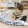 Toy Train Electric Bullet Train Battery Operated Action Locomotive Car High Speed Vehicle with Train Sound Light Gift for Kids