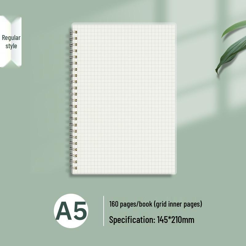 Spiral Bound A5/B5 Notebook: Lined, Grid, & Blank Pages, Ideal for Students and Planning
