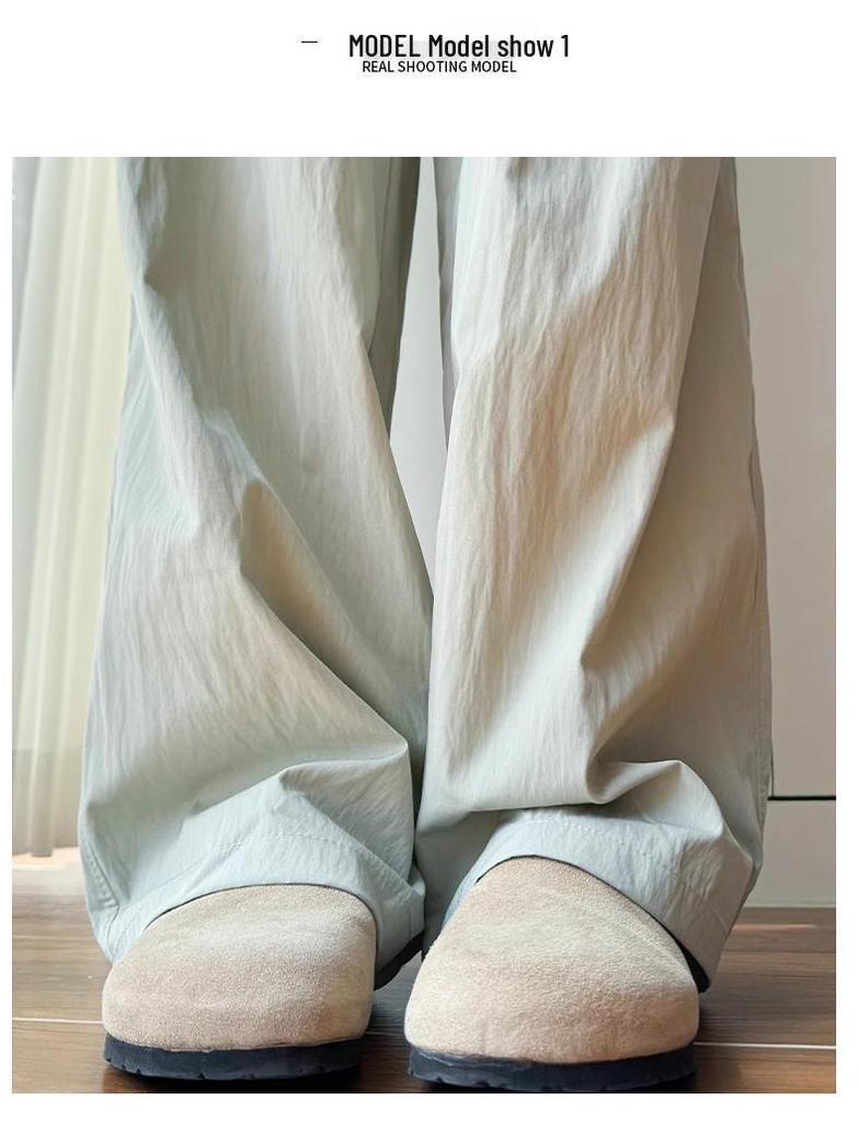 Eisseide Damen Weitbeinige High-Waist Schlankmachende Hose - Sommer Übergröße Hose