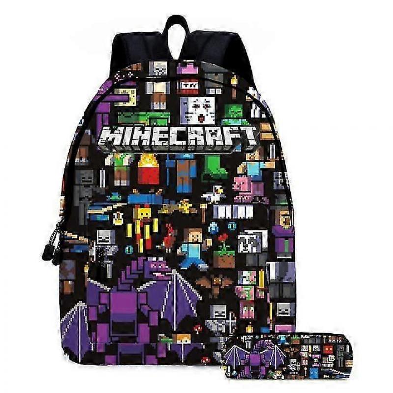 16 Inch Minecraft Game 3D Print Children Backpacks Girl Boys Backpack Children's School Bags Cartoon Kindergarten Rucksack