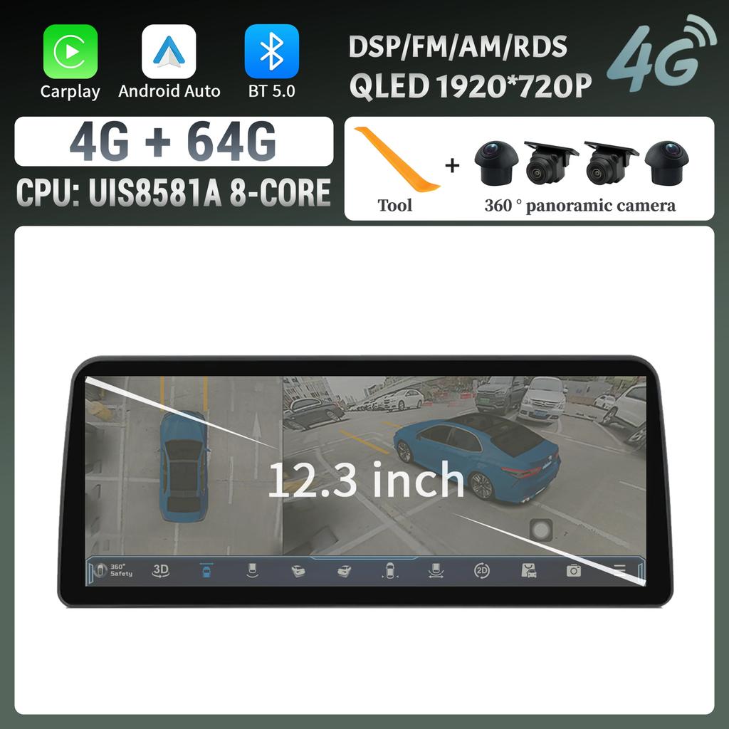 12.3inch Android 14 For Mitsubishi Xpander 2017-2020 Car Radio Multimedia 4G GPS Stereo Navigation Wireless BT Carplay Screen