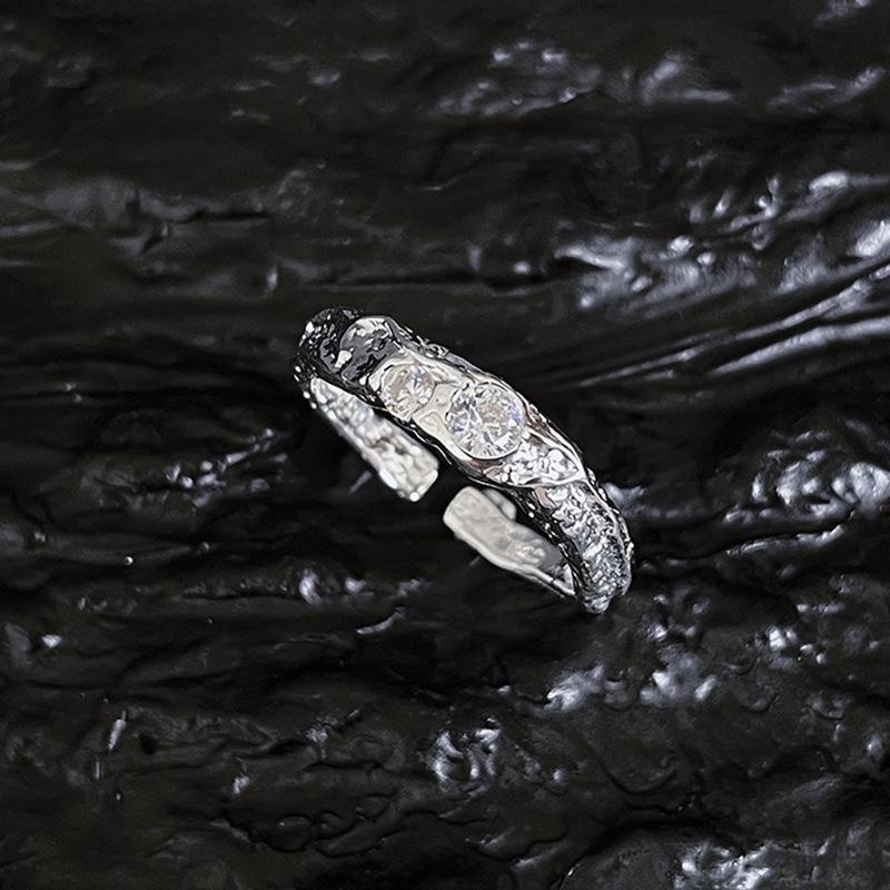 Beautifully Crafted Adjustable Copper Ring For Women With Zircon And Geometric Style