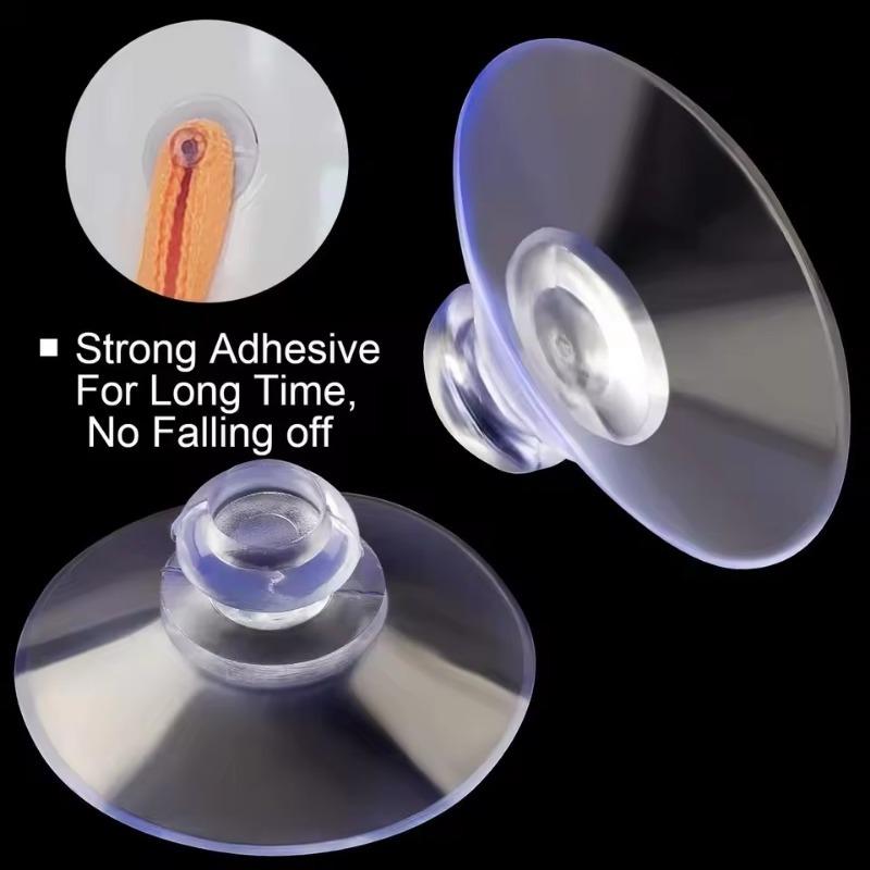 10 Stück Transparente Saugnäpfe Haken Stark Klebend Saugknapfhalter Aufhänger Saugpads Küche Badezimmer Fensterglas Dekor