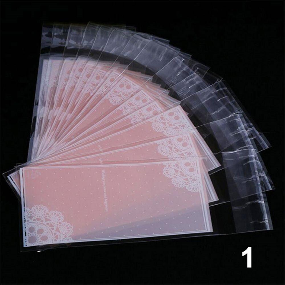 

100 шт./лот Милые бантики Праздничные принадлежности Самоклеящиеся пакеты из ОПП Пластиковый карман Подарочные упаковки Пакет для помады 1
