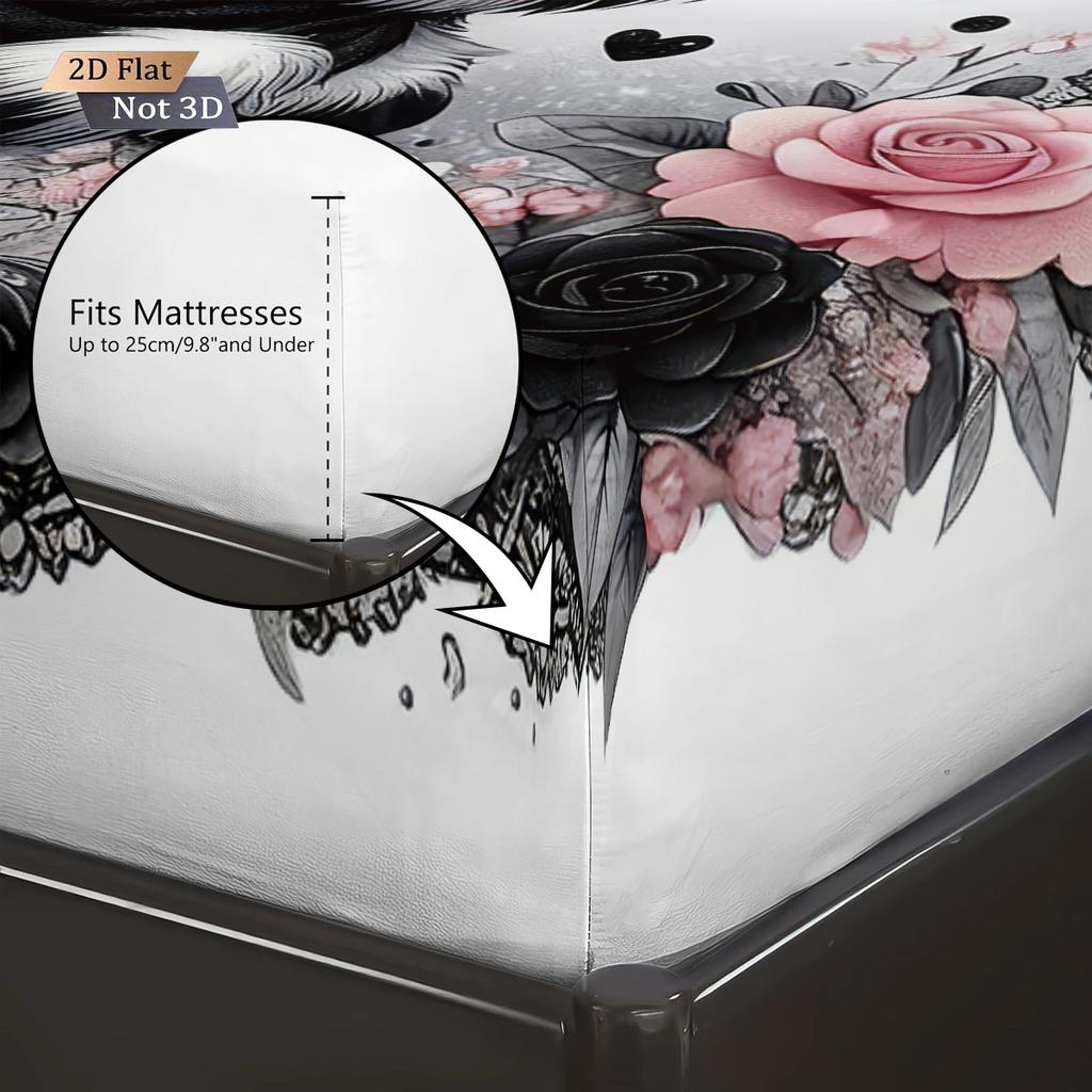 3 Valentine's Day Highland Cow Print Coreless Bed Sheet Set Multi Size Soft Bedcover Bedroom Bedding Decoration Machine Washable