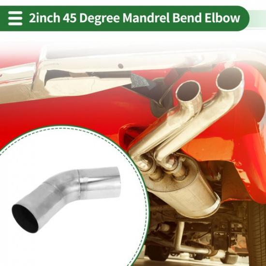 45 Degree Mandrel Exhaust Tube 2  OD 3.94  Leg Length T304 Stainless Steel