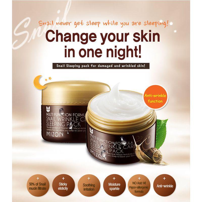 MIZON - Snail Wrinkle Care Sleeping Pack
