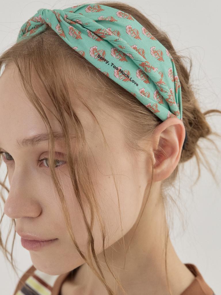 Sorry, Too Much Love Twisted Garden Breeze Hairband_Mint