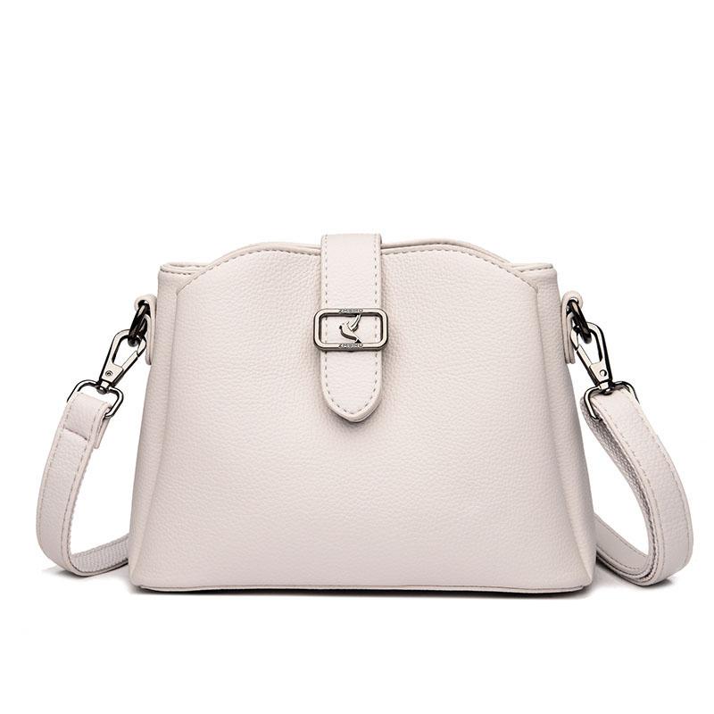 Luxury Small Bucket Handbags Women New Solid Color Shoulder Bags Designer High Quality PU Leather Brand Women's Crossbody Purses