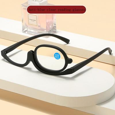 NEW Magnifying Rotating Makeup Reading Glasses Women Flip Down Lenses Cosmetic Eyeglasses Folding Eye Make Up Eyewear Gafas