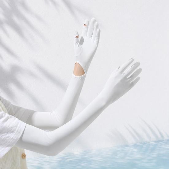 UV Protection Gloves, Full Finger Sun Protection Gloves, Cooling Arm Sleeves, Non-Slip Palm, Ultra Thin Summer Gloves for Women Driving Cycling Hiking