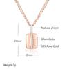 Shiny Natural Zircon Square Pendant Necklace For Women Luxury  Rose Gold  Color Mix Design Daily Fine Jewelry