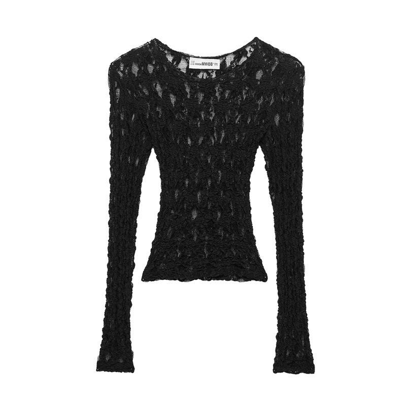 

TAOP&ZA Women s Slimming Lace Long Sleeve Shirt - Spring/Summer Collection XS