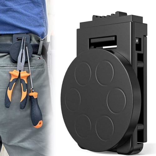 DFsucces Belt Clip, Strong Magnet, Tool Belt Pouch, Waist Bag, Magnetic Adhesive, Anti-Drop Tool Holder, for Screwdrivers, Pliers, Screws, Hammers, an