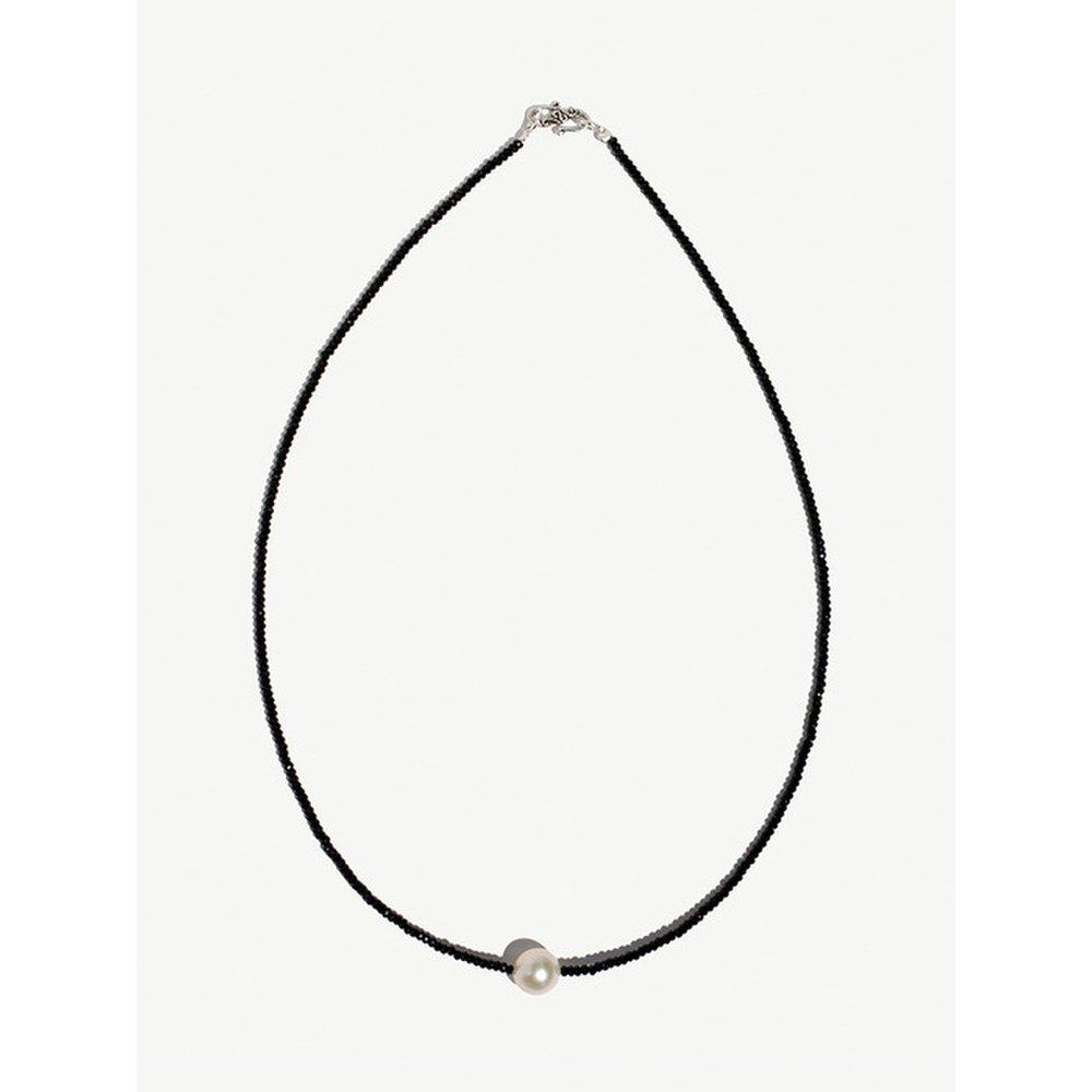 Essential Pearl Necklace_Black Spinel