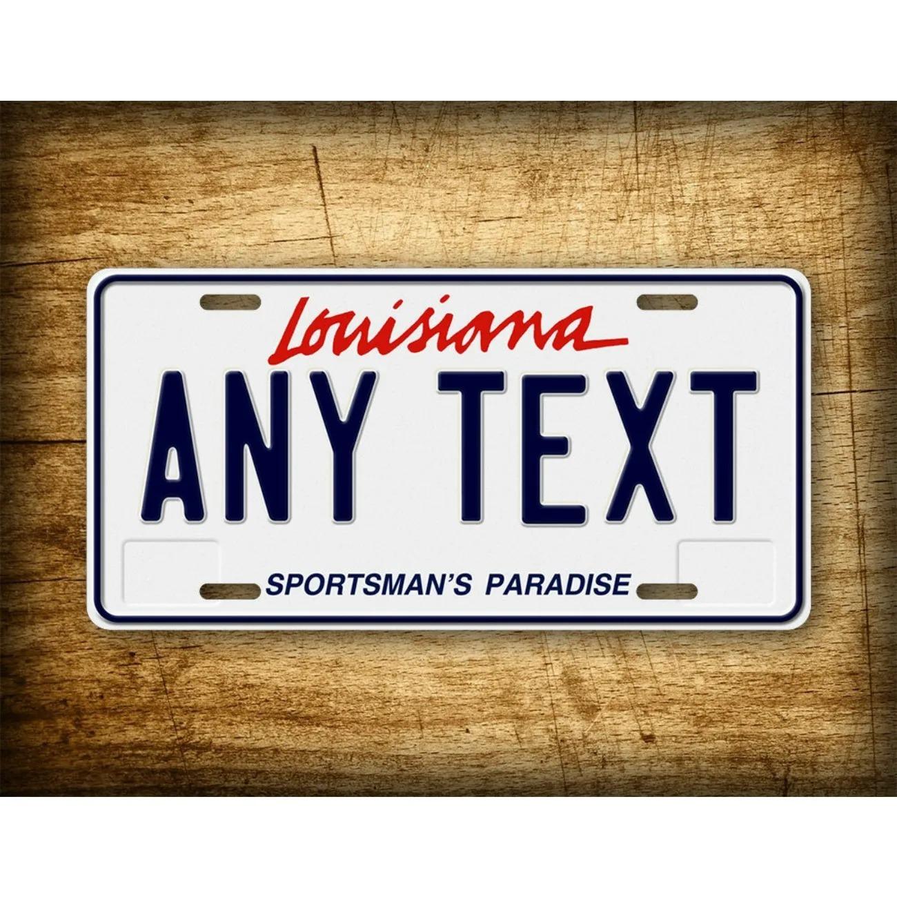 Custom Louisiana State Metal Sign Dustproof Waterproof Home Wall Decor (Decoration Only) 15x30cm(5.9x7.8inch)