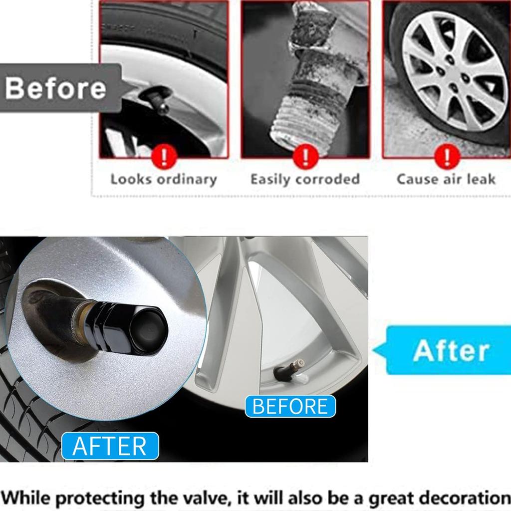 5 Tire Valve Caps for KIA NIRO Rio Sportage Sorento Soul Stinger Seltos Cadenza K900 Forte Car Accessories Tire