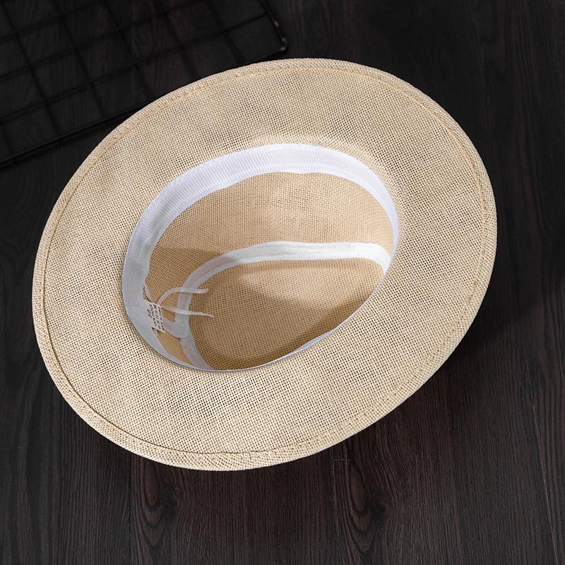 Foldable Roll Up Short Brim Trilby Hat Panama Beach Hat Fedora Straw Sun Hat for Men Women, Ideal Choice for Gifts