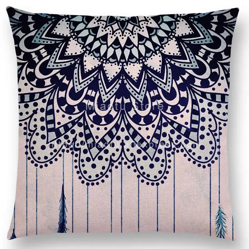 New Dreamy Rainbow Boho Beautiful Flower Gorgeous Floral Mandalas Fantasy Moon Stars Prints Cushion Cover Throw Pillow Case