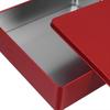 Candy Boxes Reusable Tinplate Box for Storage 2Pcs Red Square Empty Decorative