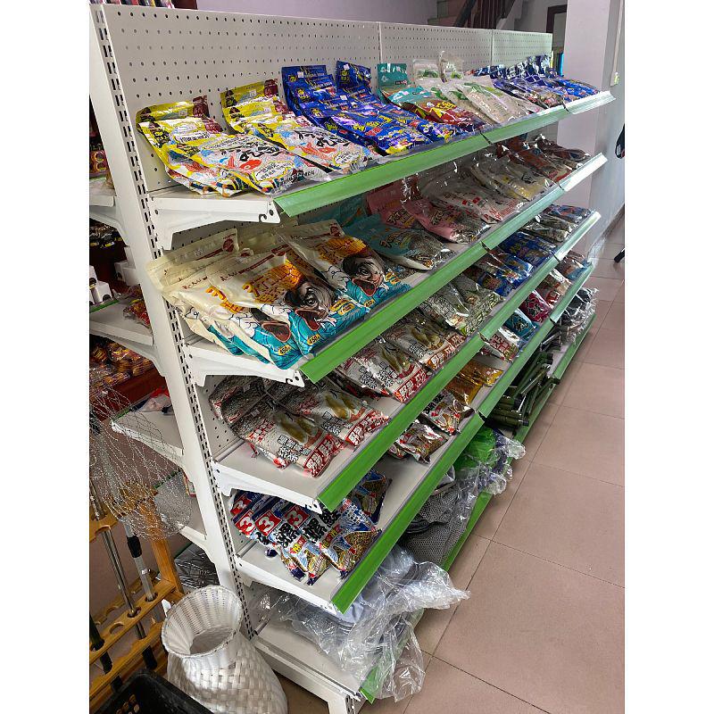 Double-Sided Multi-Layer Display Shelf for Snack Shops