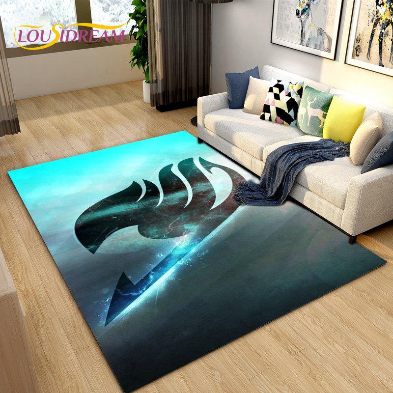 Fairy Tail Japan Anime Cartoon Area Rug,Carpet Rug for Living Room Bedroom Sofa Doormat Decoration, Kids Play Non-slip Floor Mat