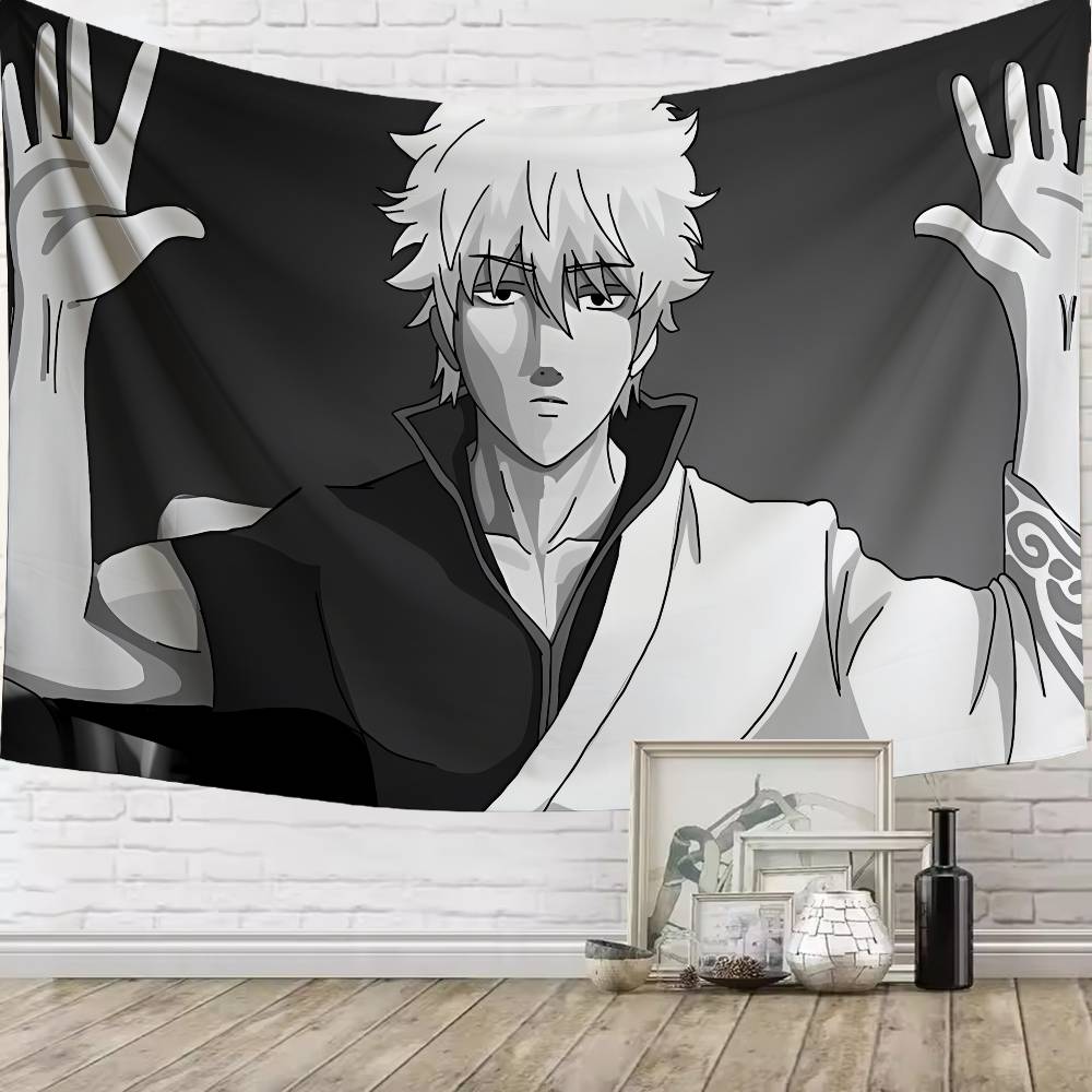Large Cool GGintokiS Sakata Funny Popular Anime Popular Room Decoration Wall Tapestry Art Room Home Decor Wall Art Decor