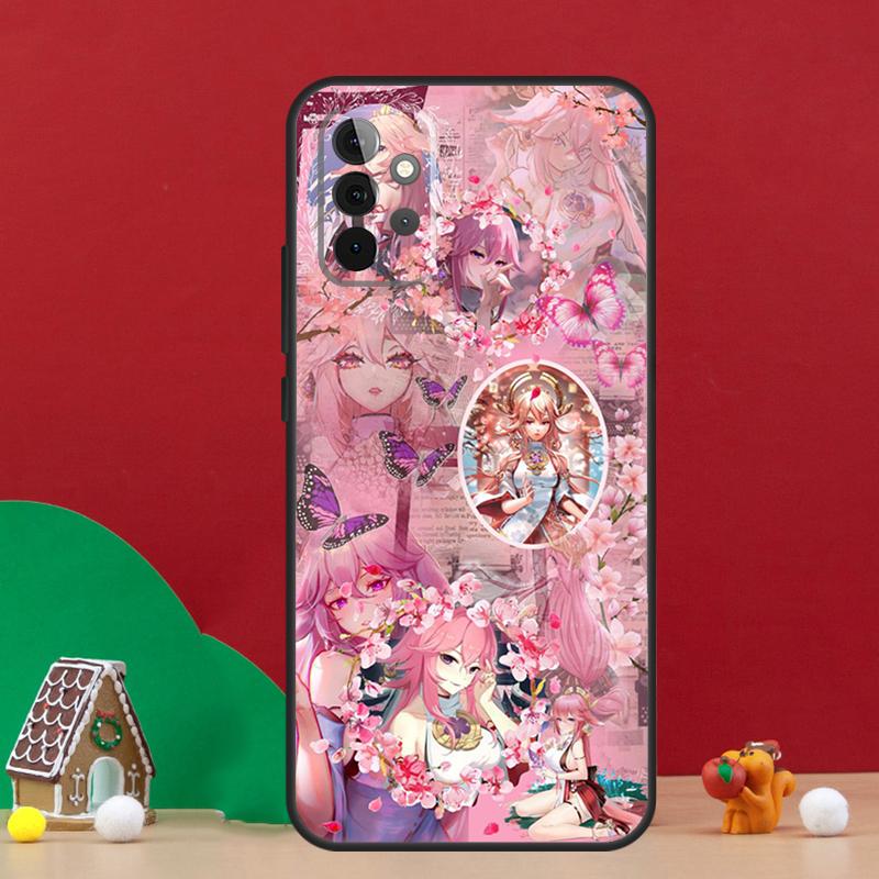 Yae Miko Genshin Impact Case For Samsung Galaxy A54 A06 A16 A26 A36 A56 A53 A32 A52 A33 A13 A55 A35 A15 A14 A34 A17