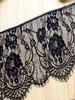 3m Black & White Eyelash Lace Fringe Trim for DIY Clothing - Multiple Styles, Non-Elastic, Soft Skirt Hem Decor.