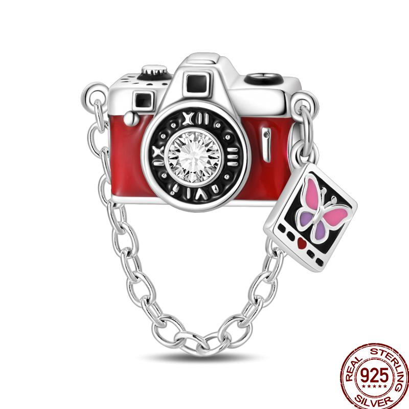 Copper Time Travel Space Travel Camera Bead Pendant Fit 3Mm Original Bracelet Diy Jewelry Gift