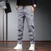 Men's Korean-Style Ice Silk Casual Pants: Summer Straight Fit, Trendy, All-Match Sports Trousers in Large Sizes