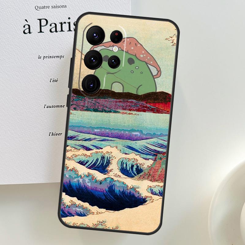 

Cottagecore Aesthetic Frog Mushroom Case For Samsung Galaxy S26 Ultra S24 S23 S22 S21 S25 Ultra S10 S20 Plus S25 FE Phone Cover Galaxy S22