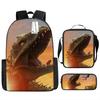 Jurassic Park Trendy Backpack European and American Retro Schoolbag Fourth Grade Bag Dinosaur Backpack