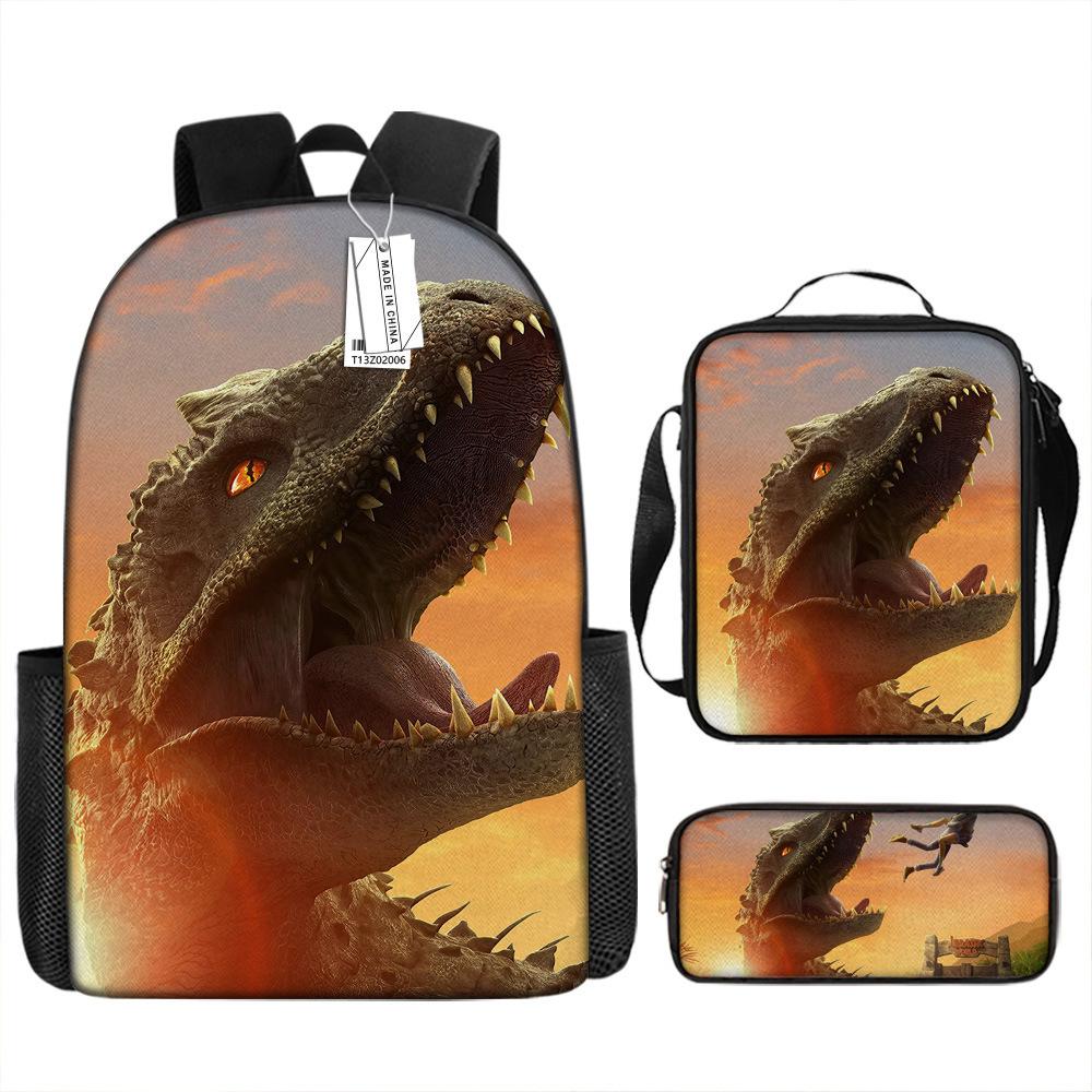 Jurassic Park Trendy Backpack European and American Retro Schoolbag Fourth Grade Bag Dinosaur Backpack