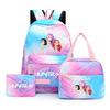 3Pcs/set Cartoon Printed Backpack with Lunch Bag Pencil Case for Teenager Girl Boy Large Capacity Waterproof Bookbag Gift Mochila