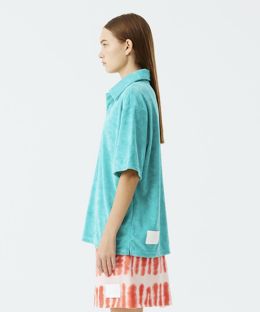 ZAKOPANE Happy Terry Polo Shirt_Ice Mint