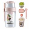 Breakfast On The Go Cups, Salad Cup To Go, Take and Go Yogurt Cereal Overnight Oats Snack Parfait Containers & Salad Dressing Ho