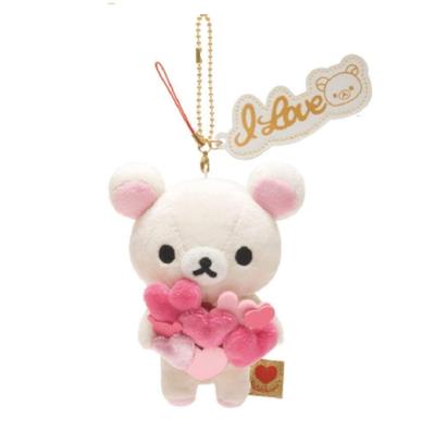 Hanging Stuffed Animal Heart Rilakkuma Korilakkuma Kiiroitori Rilakkuma Store Limited Item San-X (Korilakkuma)