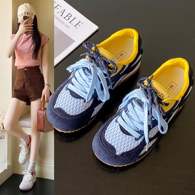 2025 Summer New Mesh Fashion Breathable Sports Moral Training Shoes Women's Light Casual Dad Shoes Outdoor Forrest Gump Shoes