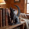 Gothic Wolf Moon Statues Creative Night Theme Decorative Wolf Ornaments 3D Printed Desktop Wolf Decorations Bedroom Decor