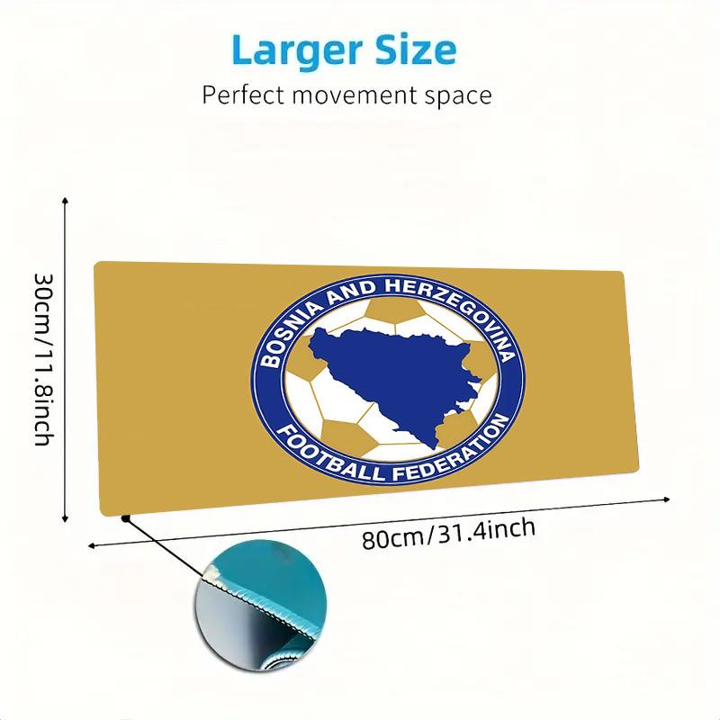 BIH Print Cushion Non-slip Laptop Tablet Big Mousepad XXL Mat Mini PC Playmat With Lock edge
